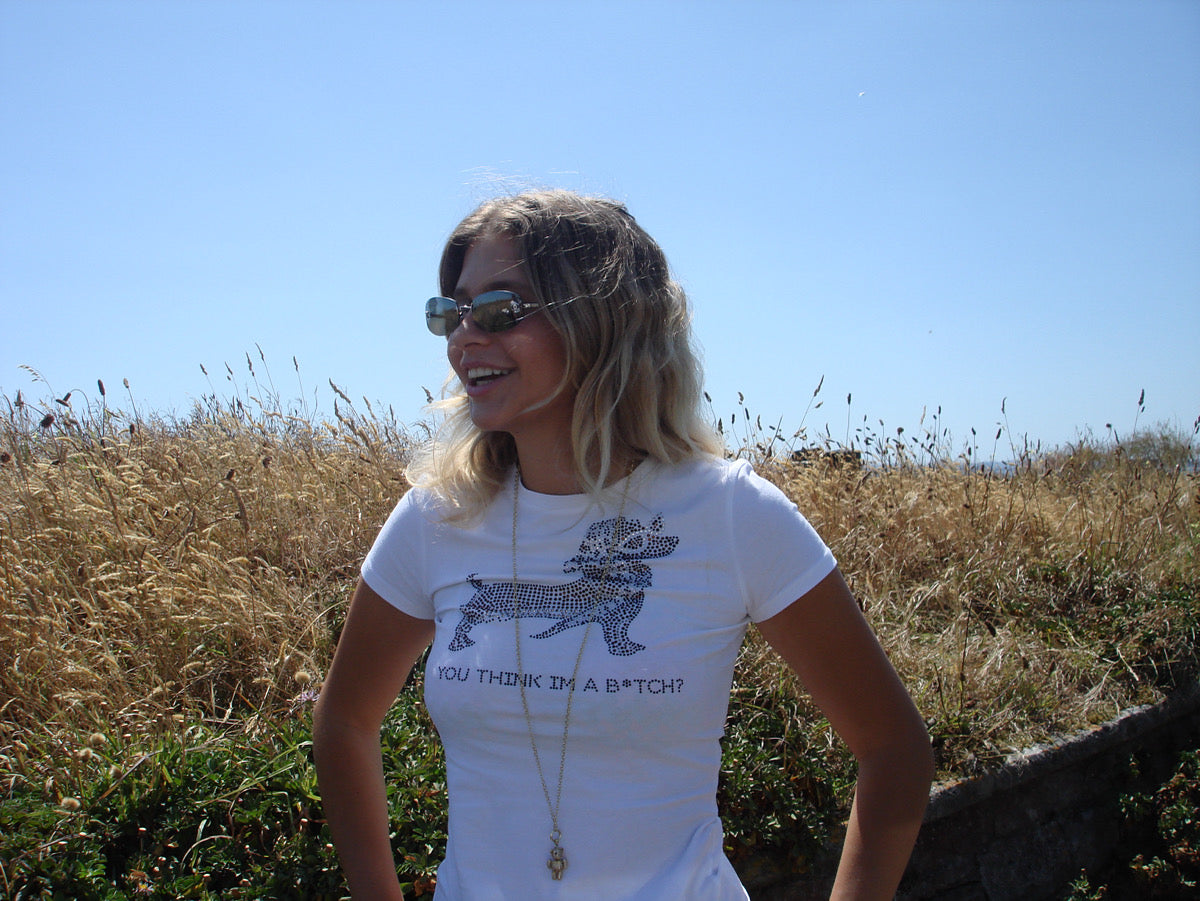Rhinestone Sausage Dog T-shirt